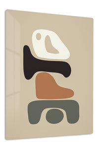 Earth Tone Balance premium metal wall art – front view