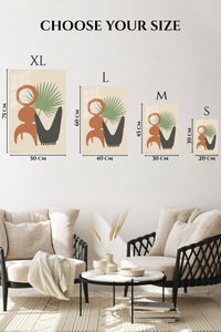 EMESA metal wall art size comparison guide for Palm and Abstract Forms