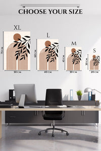 EMESA metal wall art size comparison guide for Terracotta Sun and Olive Branch