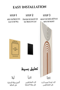 Magnetic mounting installation guide for Earthy Arch and Circle metal wall art