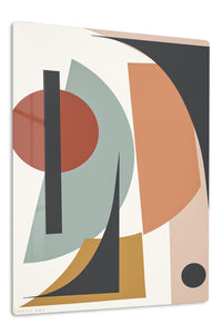 Earthy Geometric Balance premium metal wall art – front view