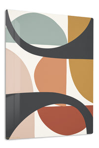 Earthtone Arc Composition premium metal wall art – front view