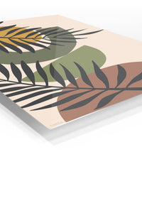 Sunlit Botanical Arches premium metal wall art – angled view