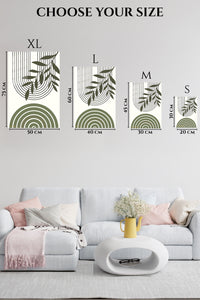 EMESA metal wall art size comparison guide for Olive Branch and Arch Forms