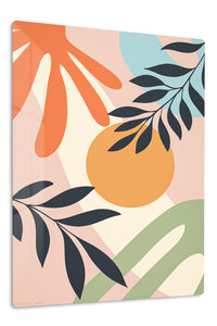 Sunlit Botanical Shapes premium metal wall art – front view