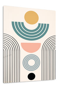 Pastel Arc Balance premium metal wall art – front view