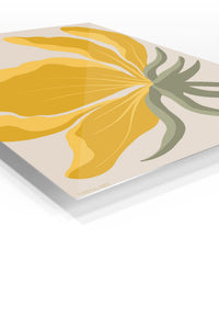 Golden Bird of Paradise premium metal wall art – angled view