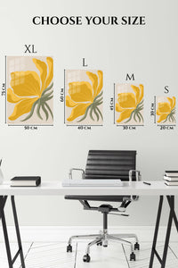 EMESA metal wall art size comparison guide for Golden Bird of Paradise