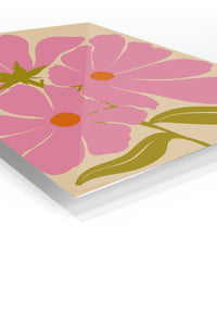 Pink Poppy Bloom premium metal wall art – angled view