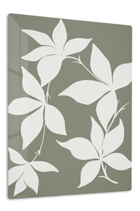 Ivory Botanical Silhouettes premium metal wall art – front view
