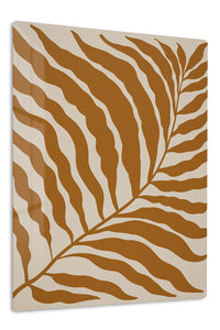 Ochre Fern Silhouette premium metal wall art – front view