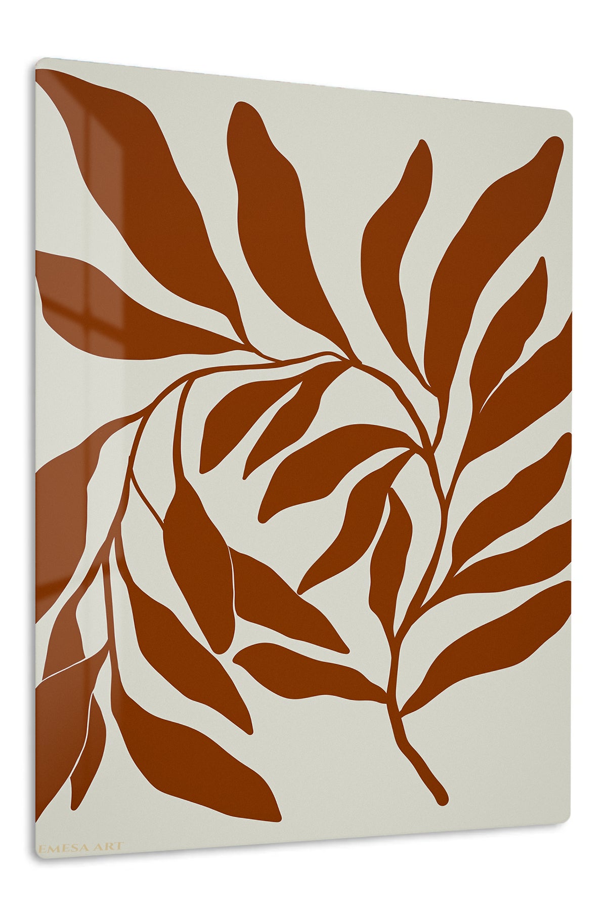 Rust Botanical Silhouette premium metal wall art – front view