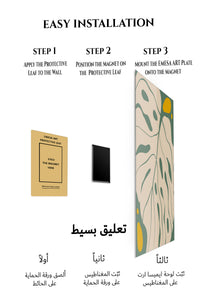 Magnetic mounting installation guide for Ochre and Sage Abstract Botanicals metal wall art