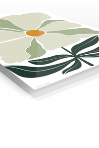 Sage Bloom premium metal wall art – angled view