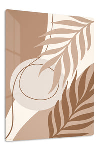 Earthy Botanical Silhouette premium metal wall art – front view