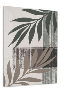 Earthy Botanical Silhouettes premium metal wall art – front view