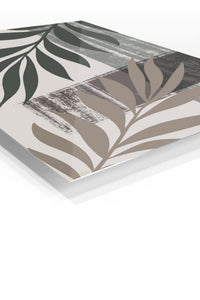 Earthy Botanical Silhouettes premium metal wall art – angled view