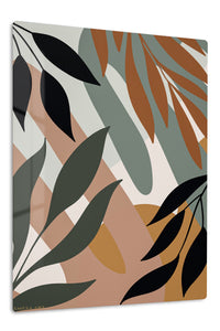 Earthy Botanical Arches premium metal wall art – front view