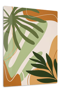 Abstract Tropical Foliage premium metal wall art – front view