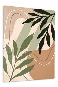 Earthtone Botanical Silhouette premium metal wall art – front view