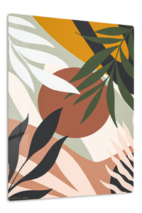 Tropical Terra Abstract premium metal wall art – front view