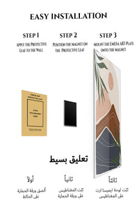 Magnetic mounting installation guide for Earthy Mountain Sunscape metal wall art