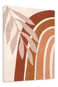 Terracotta Palm Arches premium metal wall art – front view