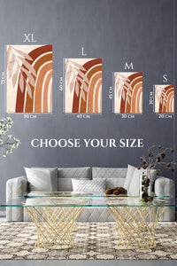 EMESA metal wall art size comparison guide for Terracotta Palm Arches