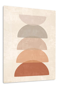 Earthy Stacked Arches premium metal wall art – front view