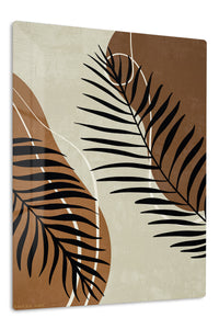 Earthy Palm Silhouettes premium metal wall art – front view