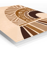 Earthtone Geometric Archway premium metal wall art – angled view