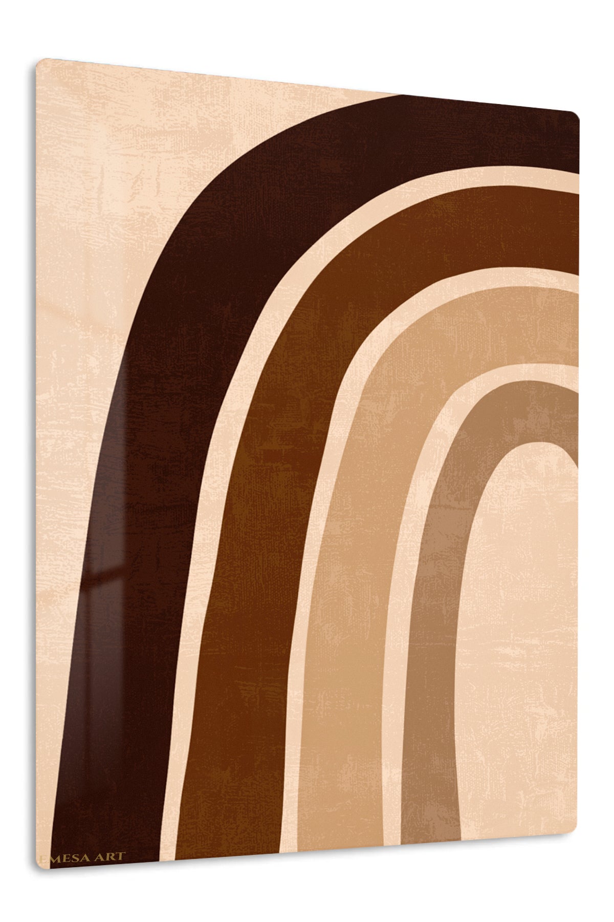 Earth Tone Archways premium metal wall art – front view