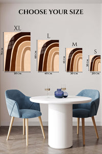 EMESA metal wall art size comparison guide for Earth Tone Archways