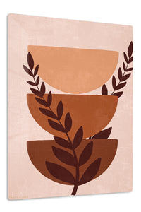 Terracotta Botanical Balance premium metal wall art – front view
