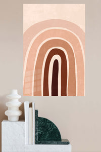 Terracotta Archway metal wall art displayed in a modern interior