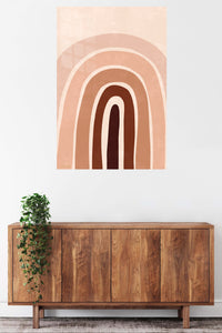 Terracotta Archway metal wall art displayed in a contemporary living space