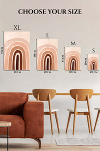 EMESA metal wall art size comparison guide for Terracotta Archway