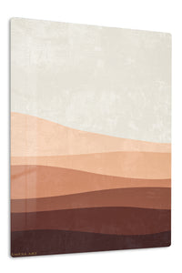 Earthy Layered Dunes premium metal wall art – front view