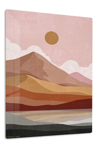 Desert Sun Layered Landscape premium metal wall art – front view