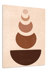 Earth Tone Balance premium metal wall art – front view