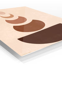 Earth Tone Balance premium metal wall art – angled view