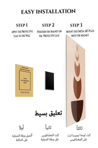 Magnetic mounting installation guide for Earth Tone Balance metal wall art