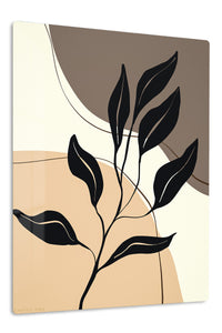 Midnight Botanical Silhouette premium metal wall art – front view