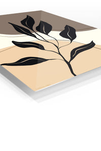 Midnight Botanical Silhouette premium metal wall art – angled view