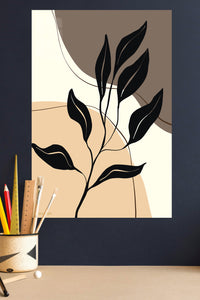 Midnight Botanical Silhouette metal wall art displayed in a modern interior