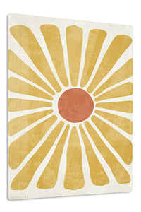 Golden Boho Sunburst premium metal wall art – front view