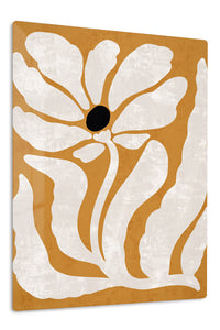 Ochre Botanical Silhouette premium metal wall art – front view