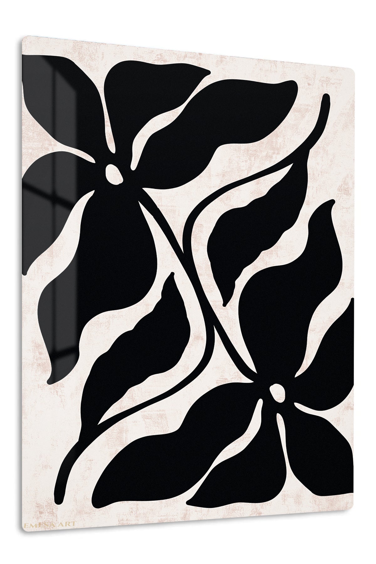 Midnight Botanical Silhouettes premium metal wall art – front view