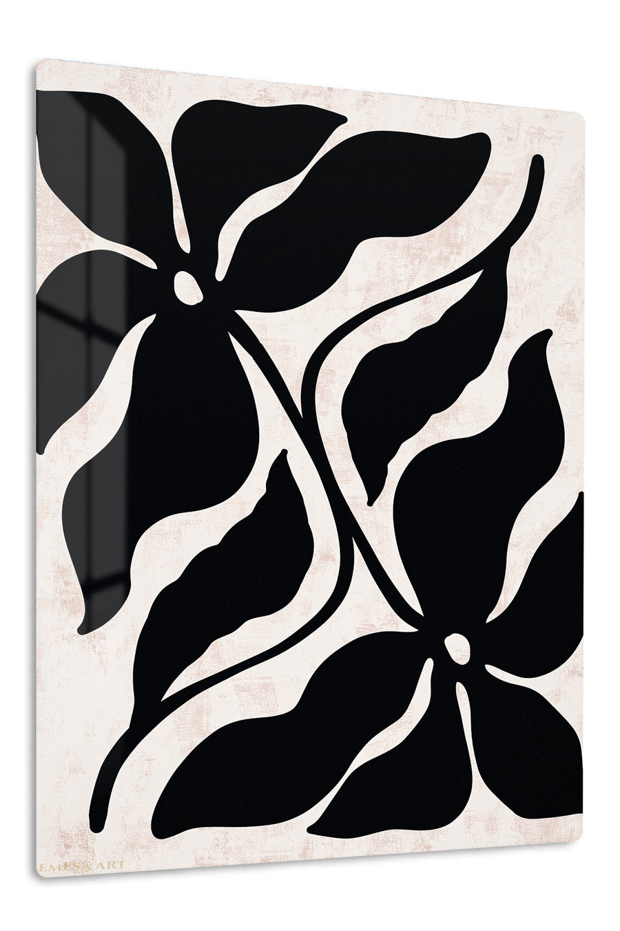Midnight Botanical Silhouettes premium metal wall art – front view