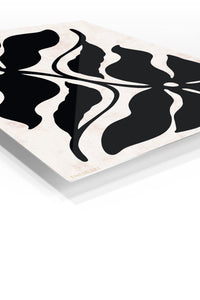 Midnight Botanical Silhouettes premium metal wall art – angled view